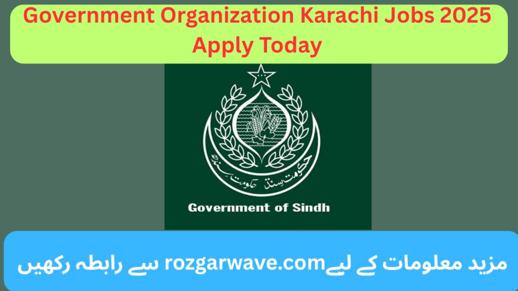 Government Organization Karachi Jobs 2025 Apply Today