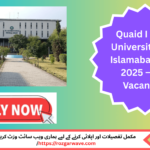 Applicants interested in Quaid I Azam University QAU Islamabad Jobs 2025 must apply before 5 June 2025 for teaching and managerial roles.