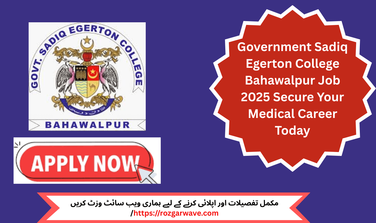 Government Sadiq Egerton College Bahawalpur MBBS Job 2025