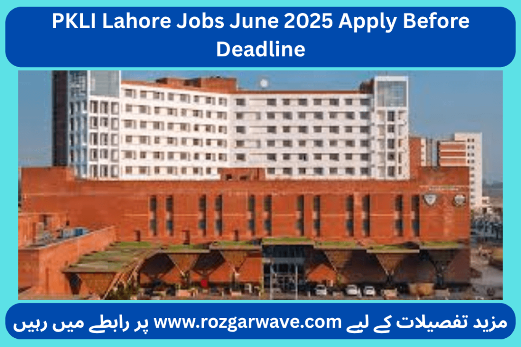 PKLI Lahore Jobs June 2025 Apply Before Deadline